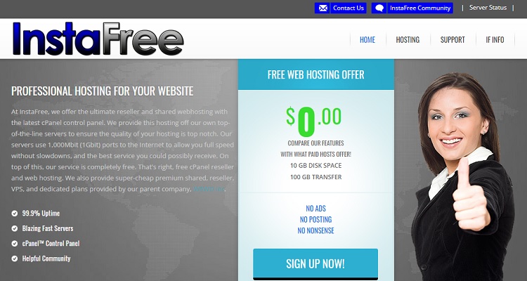 Review and compare free web host