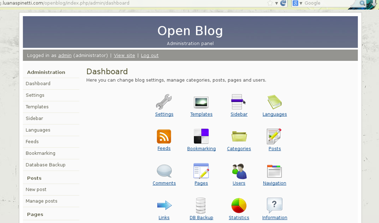 OpenBlog Dashboard