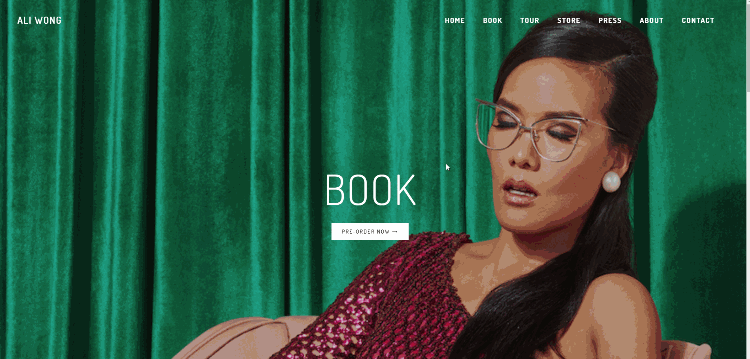 Example of personal website (new) - Ali Wong