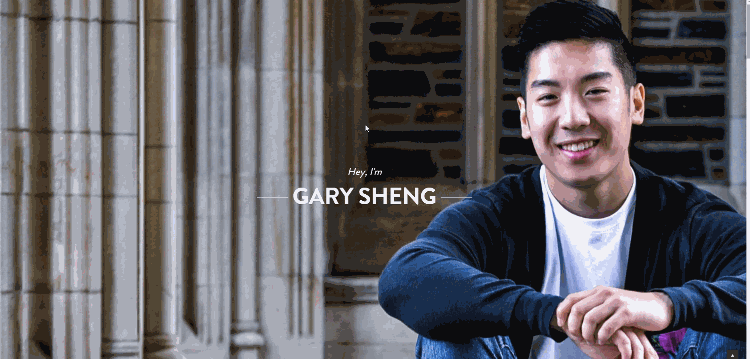 Example of personal website (new) - Gary Sheng