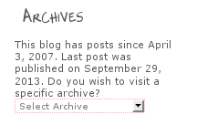 nicer blog archives