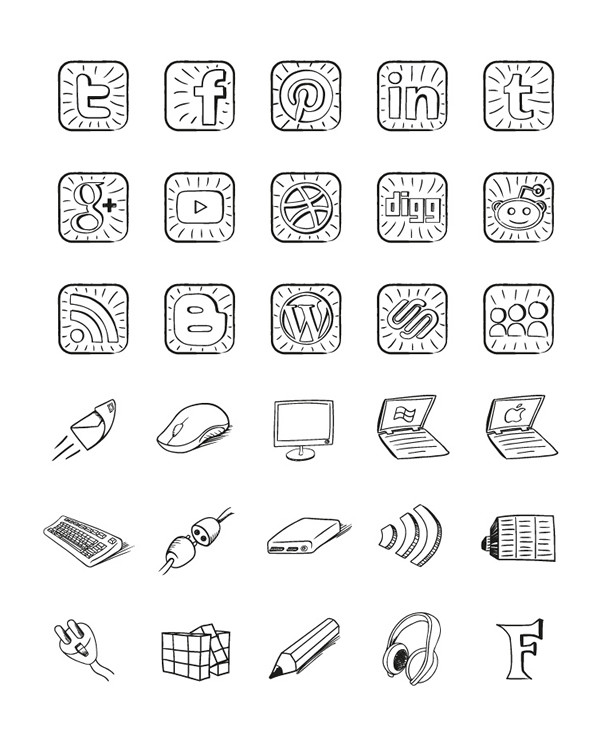 Free Icon Pack from WHSR - Free Sketch