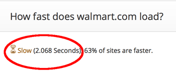 Wal-Mart Total Load Speed