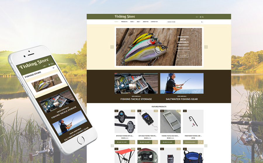 Fishing Supplies & Equipment Shopify Template 