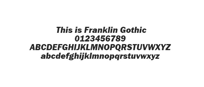 Web Safe Fonts - franklin Gothic