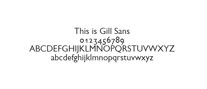 Web Safe Fonts - Gill Sans