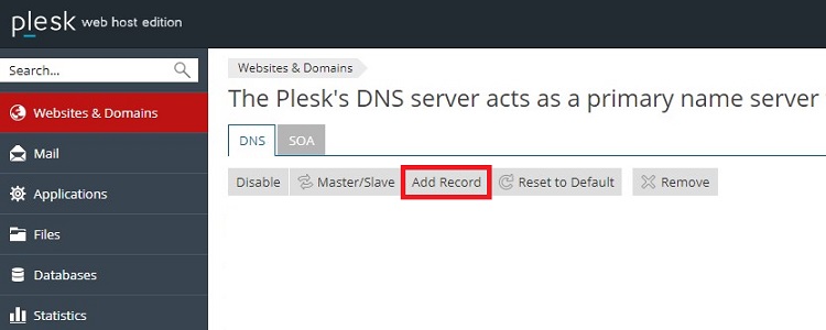 Configuring email SPF record in Plesk