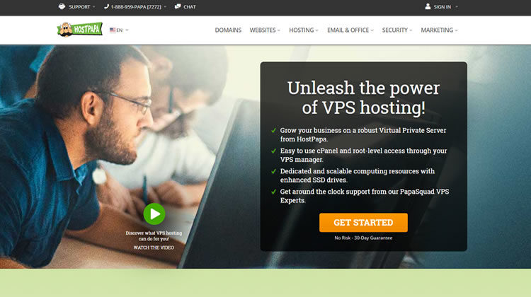 hostpapa vps hosting plans