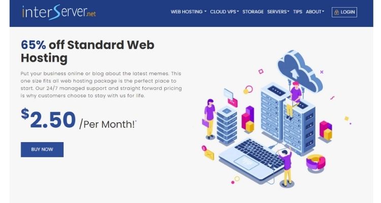InterServer Shared web hosting plan