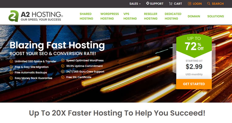 A2 Hosting is an affordable, solid and reliable hosting service that serve as an alternative to SiteGround.
