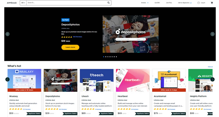 AppSumo Homepage