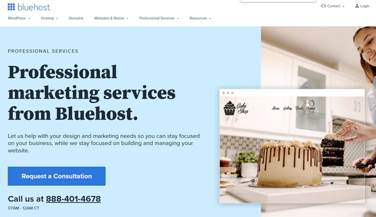Professional marketing services from Bluehost.