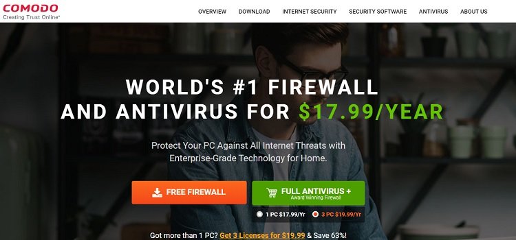 Comodo personal firewall - firewall and antivirus tool 