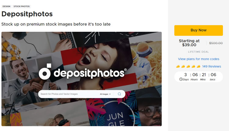 Deposit Photos AppSumo Deal