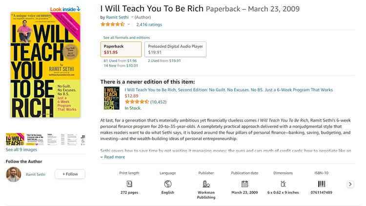 Book - I Will Teach You To Be Rich