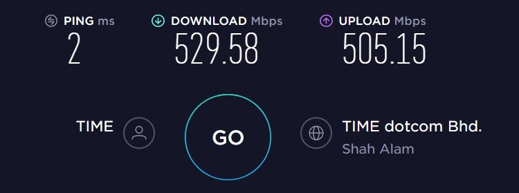 With no VPN active, I get around full speed of 500Mbps each way.
