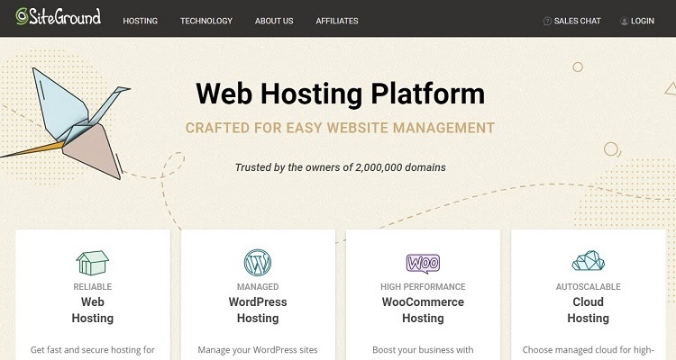 Most Popular Web Host - SiteGround