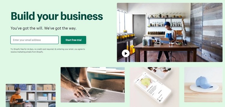 Shopify è uno dei migliori costruttori di negozi online per principianti