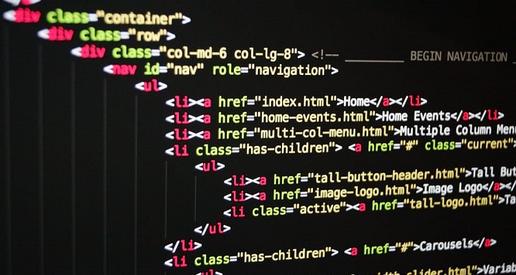 Example of HTML code