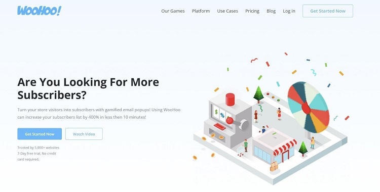 WooHoo is a Shopify app that allows you to create gamified popups