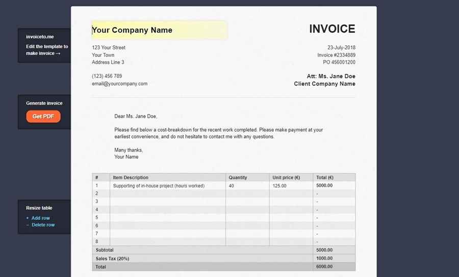Download Tax Invoice Template Australia For Mac Images