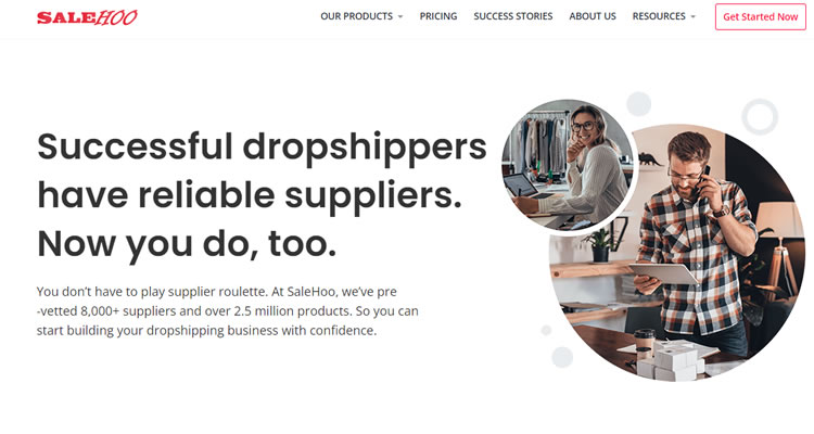 SalesHoo is the platform where you can find both wholesalers and dropshipping suppliers.