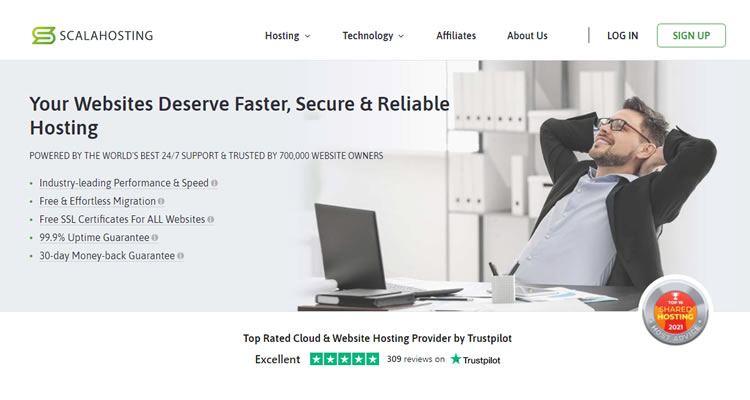 ScalaHosting Cheapest Hosting Plan - $3.95 per month