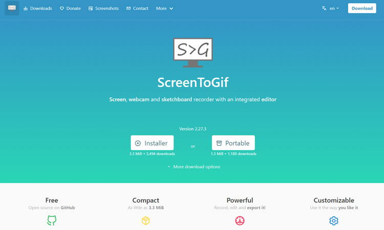 ScreenToGif - Screen, webcam and sketchboard recorder with an integrated editor