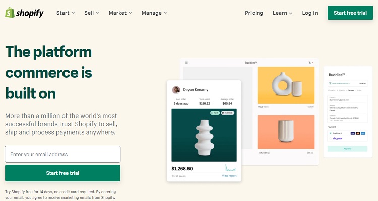 Shopify – One of the best online store builders for newbies