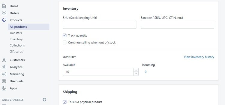 Shopify Backend Management